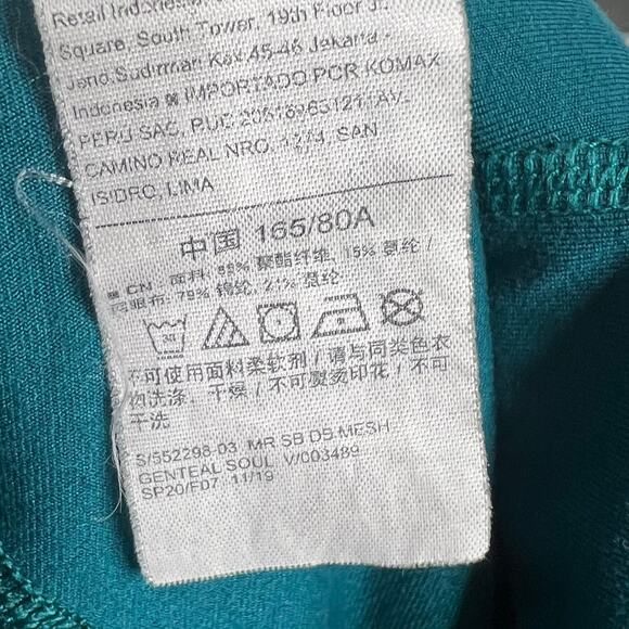 OLD NAVY Mid-Rise Elevate Side-Pocket Crop Leggings Mesh Trim Teal Size Large - Picture 11 of 13